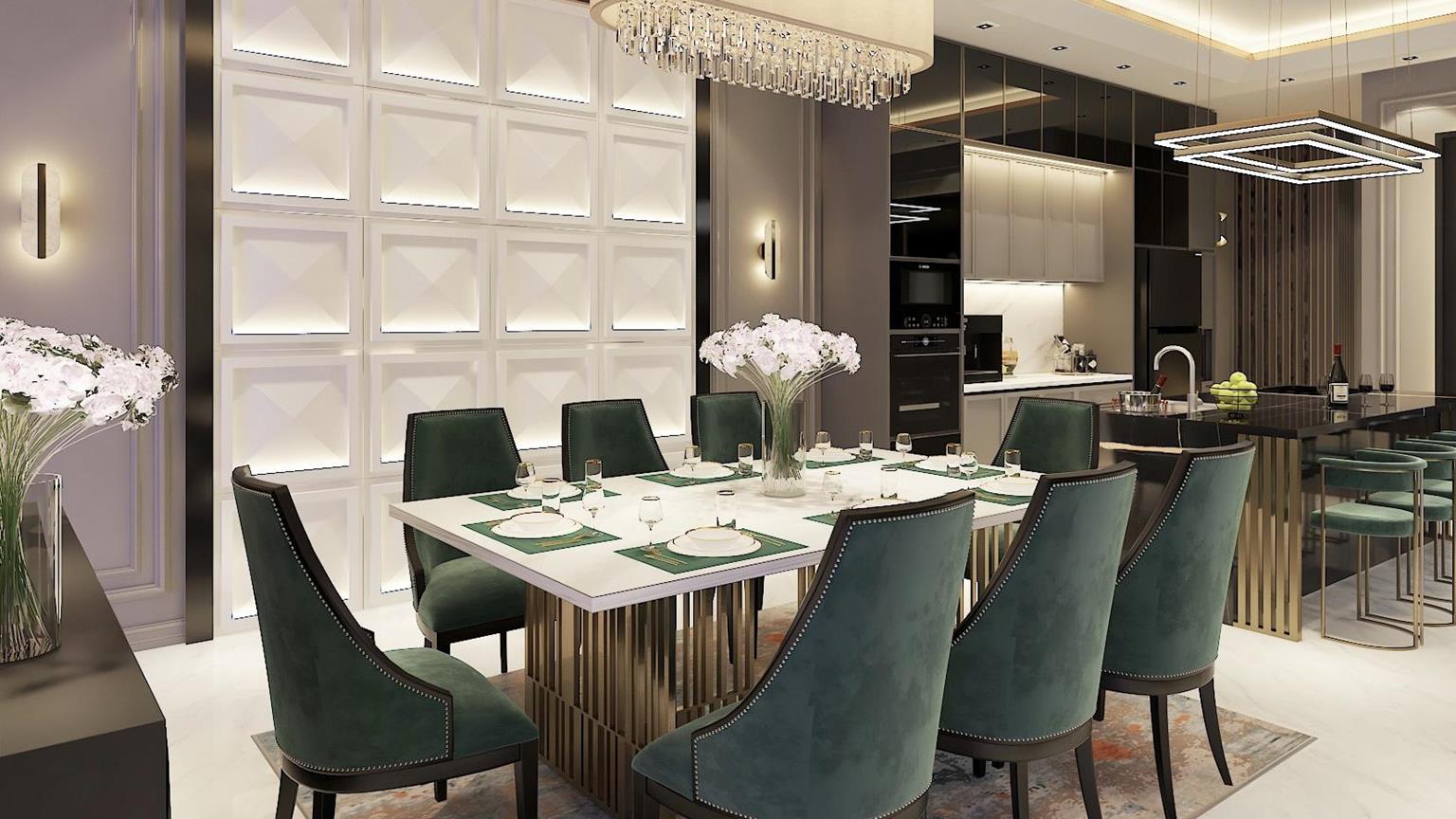 Modern classic luxury dining room