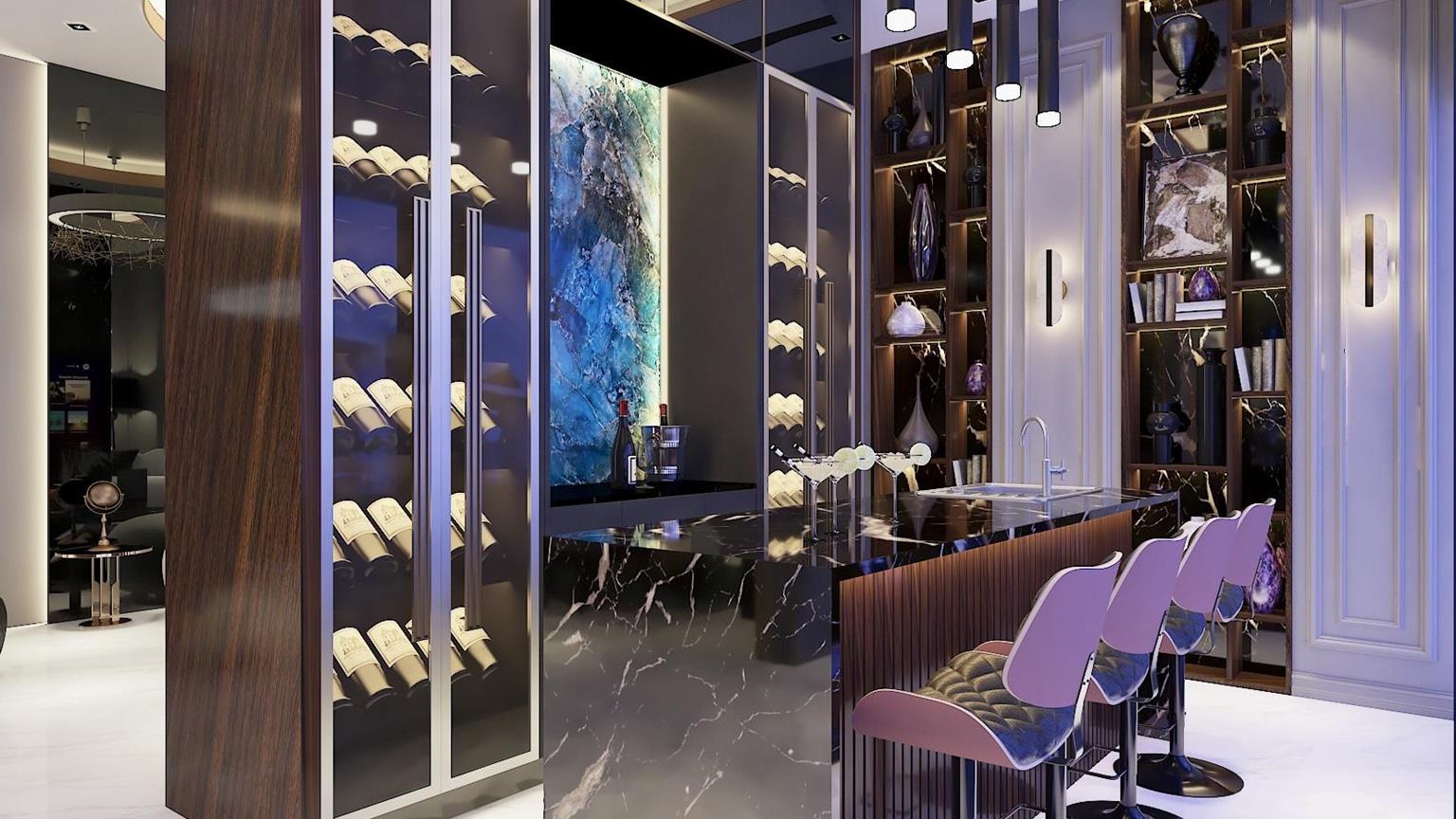 Modern classic luxury wine bar