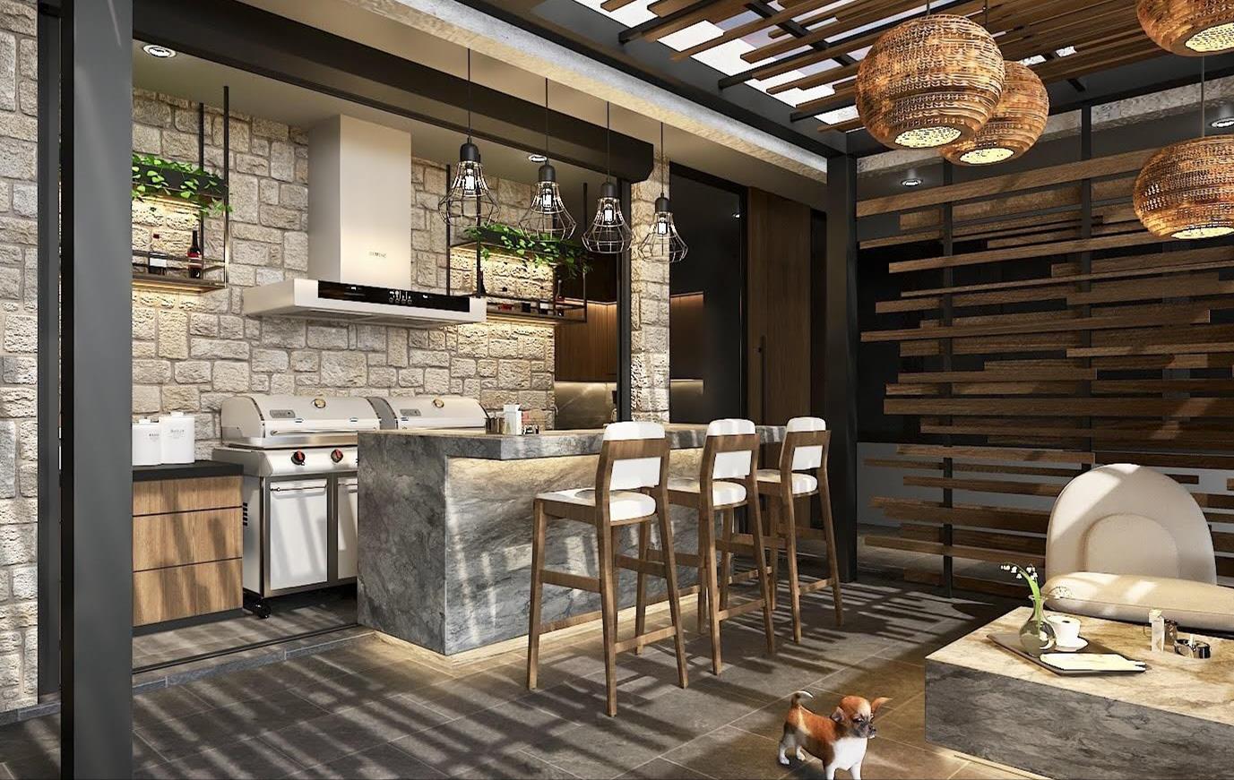 Modern kitchen set
